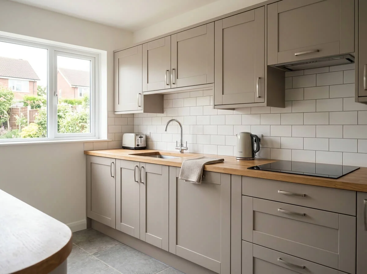 Completed kitchen cabinet refresh in Oldham