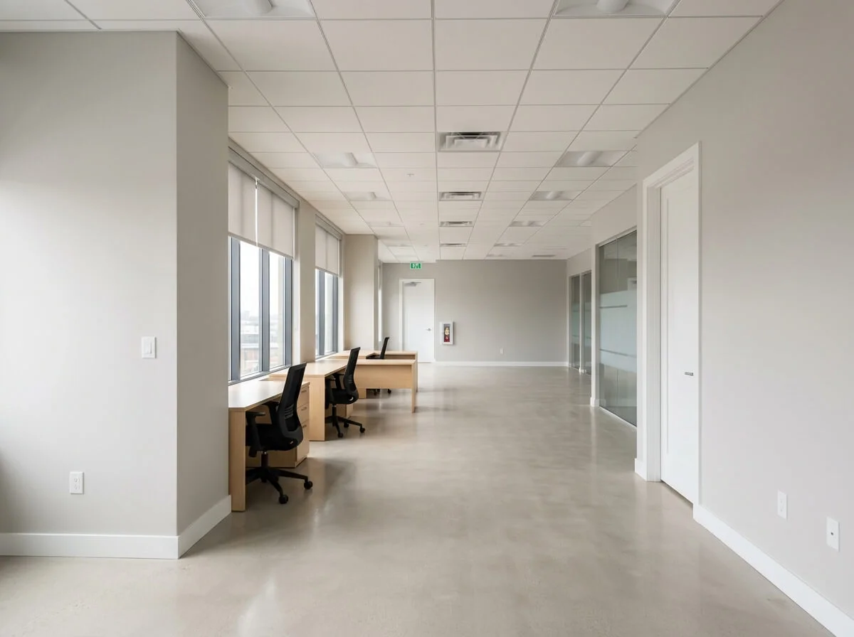 Completed office painting project in Oldham